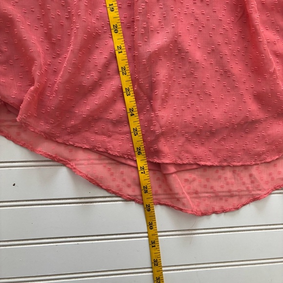 LC Lauren Conrad Pink Asymmetrical 3/4 Sleeve Blouse - Picture 9 of 9